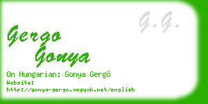 gergo gonya business card